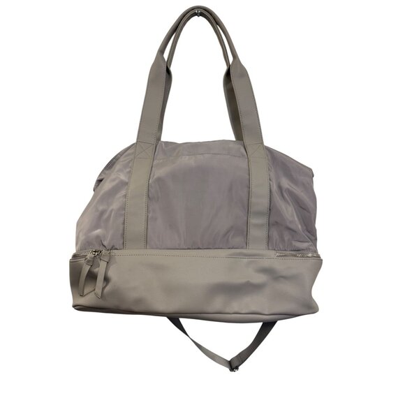 Madden Girl Nylon & Faux Leather Tote Bag Gray Large Shoulder Strap Versatile De - Picture 4 of 14